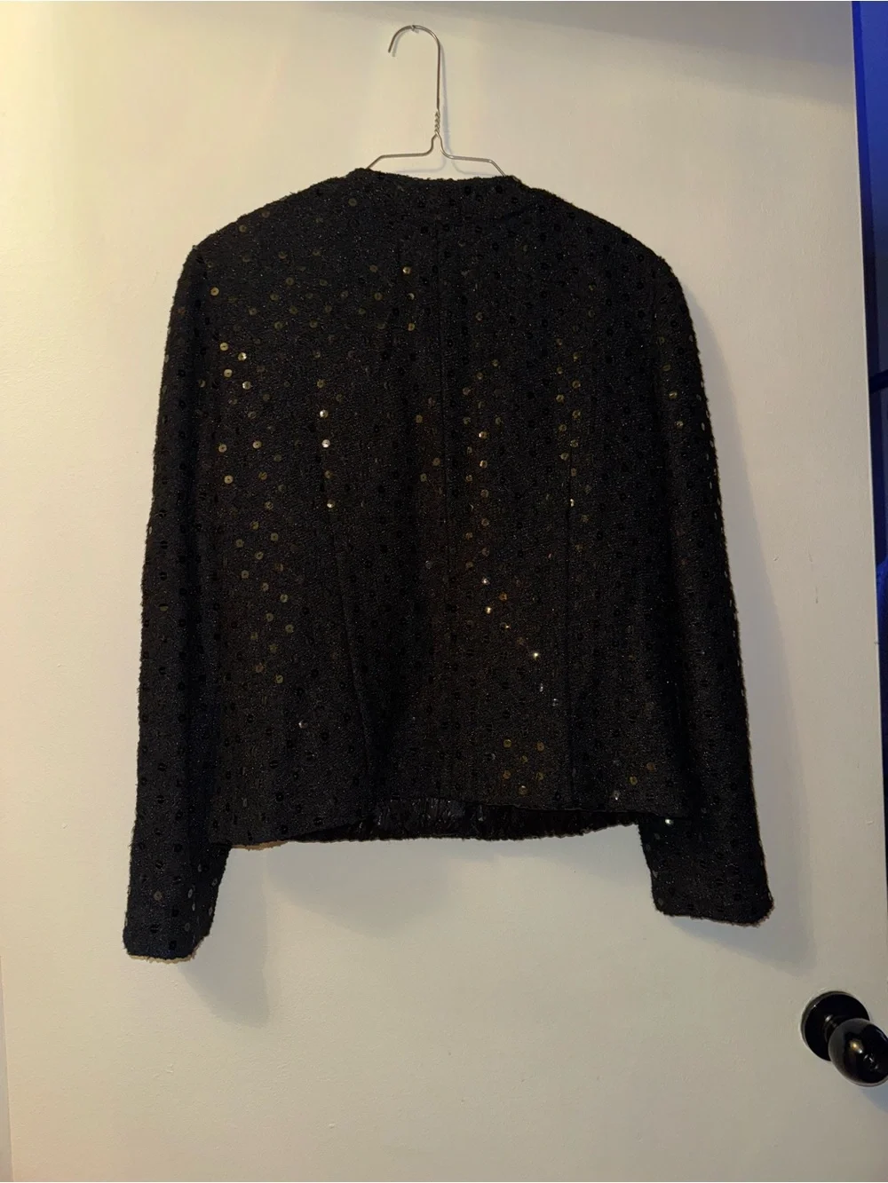 Chanel Suit Black with sequins vintage (2 piece set: jacket and skirt)